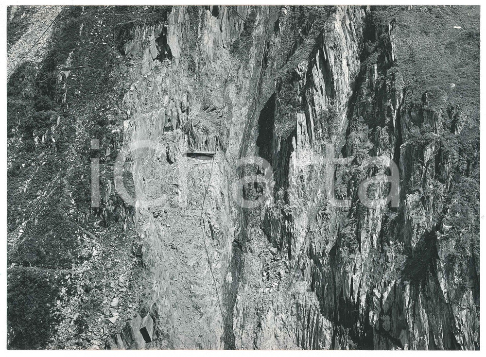 Fotografia d epoca originale 1963 LAI DA CURNERA SVIZZERA Costruzione della diga  Cantiere 13  Foto 1