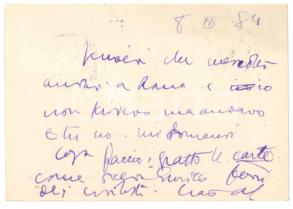 Autografo originale 1954 MILANO UniversitÃ  degli Studi  Cartolina Aurelio CANDIAN  Autografo 1