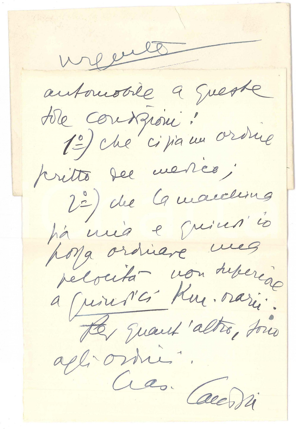 Autografo originale 1955 MILANO Lettera Aurelio CANDIAN a un amico  Autografo 1