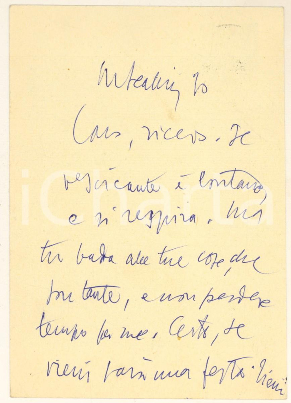 Autografo originale 1950 MILANO Cartolina Aurelio CANDIAN a un collega  Autografo 1