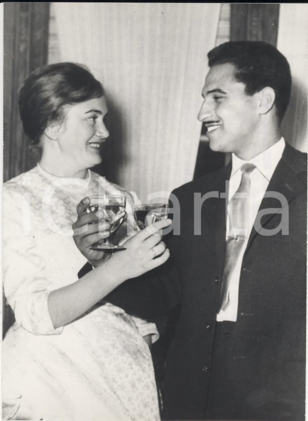 Fotografia d epoca originale 1962 MILANO Margherita BRACCO Ing. Mohamad Mohamad Oqaili Gomaa EL SAHI Foto 1