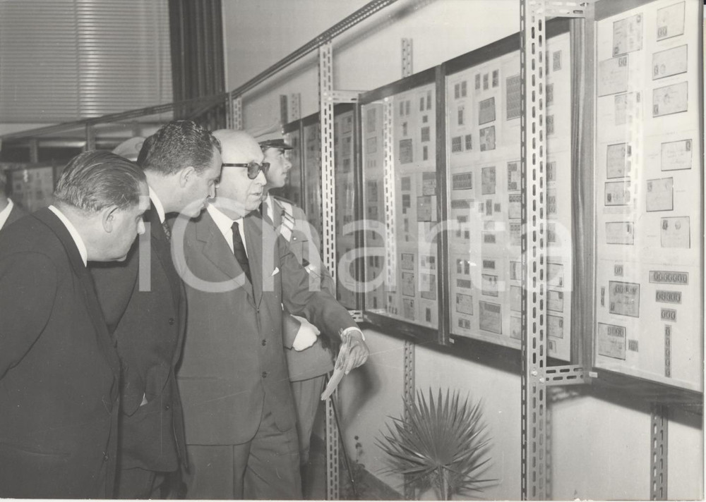 Fotografia d epoca originale 1959 PALERMO Mostra filatelica Sicilia  59 Benedetto MAJORANA DELLA NICCHIARA 1