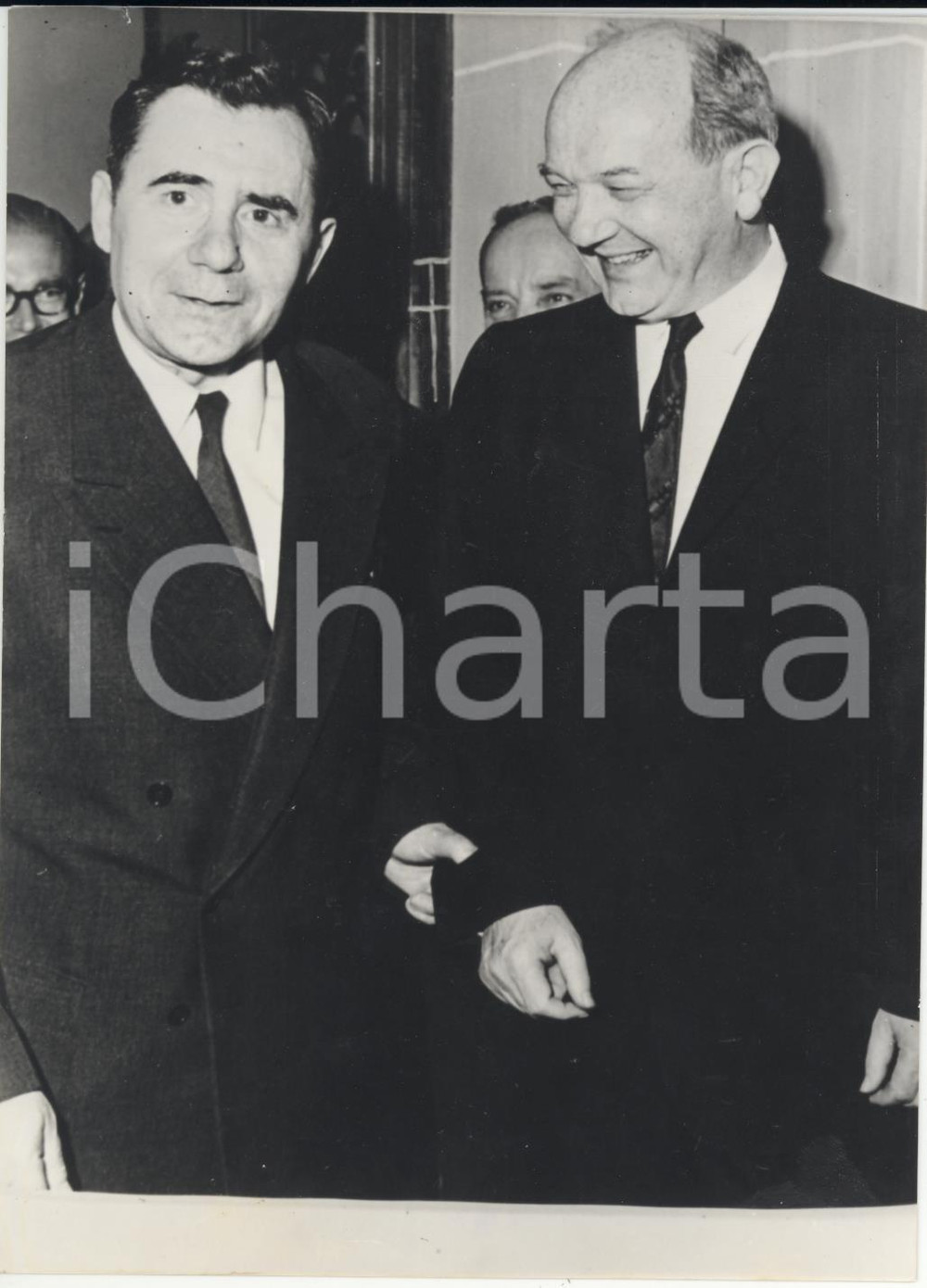 Fotografia d epoca originale 1962 GENEVE Conferenza Mondiale per la Pace  Dean RUSK Andrej GROMYKO Foto 1