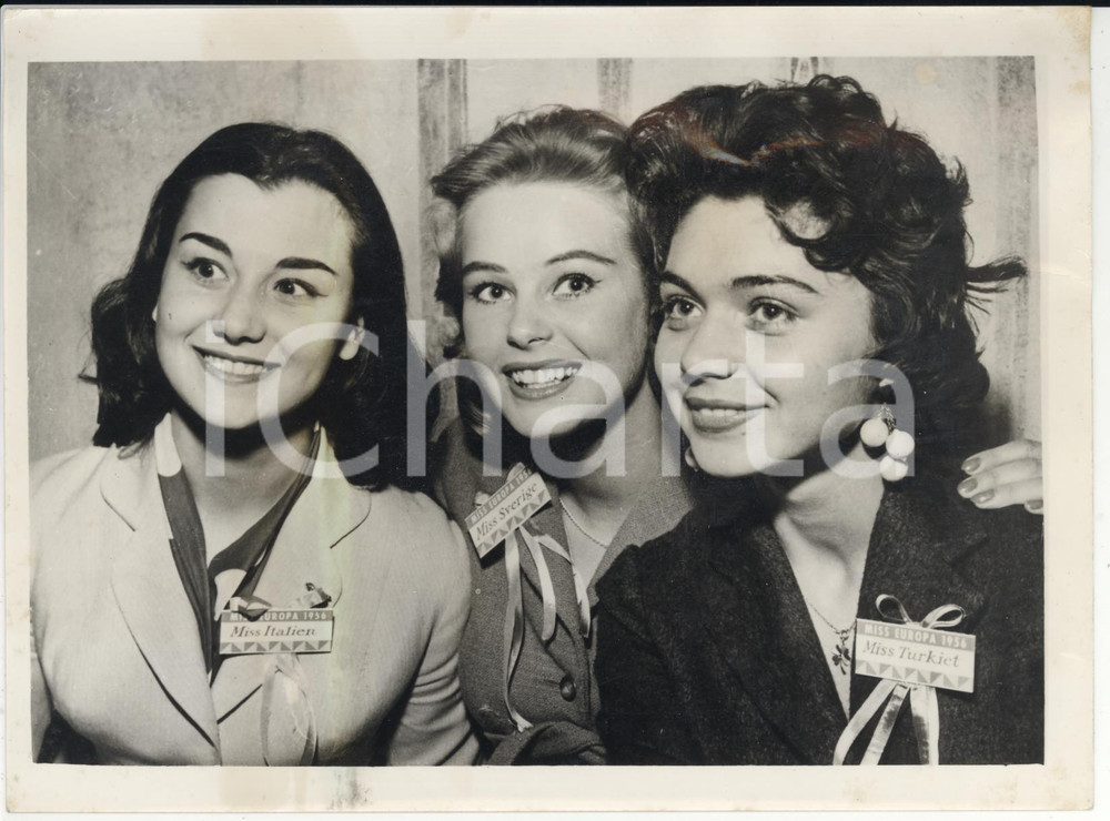 1956 STOCKHOLM INTERNATIONAL BEAUTY Nives ZEGNA Ingrid GOUDE *Photo 20x15 cm