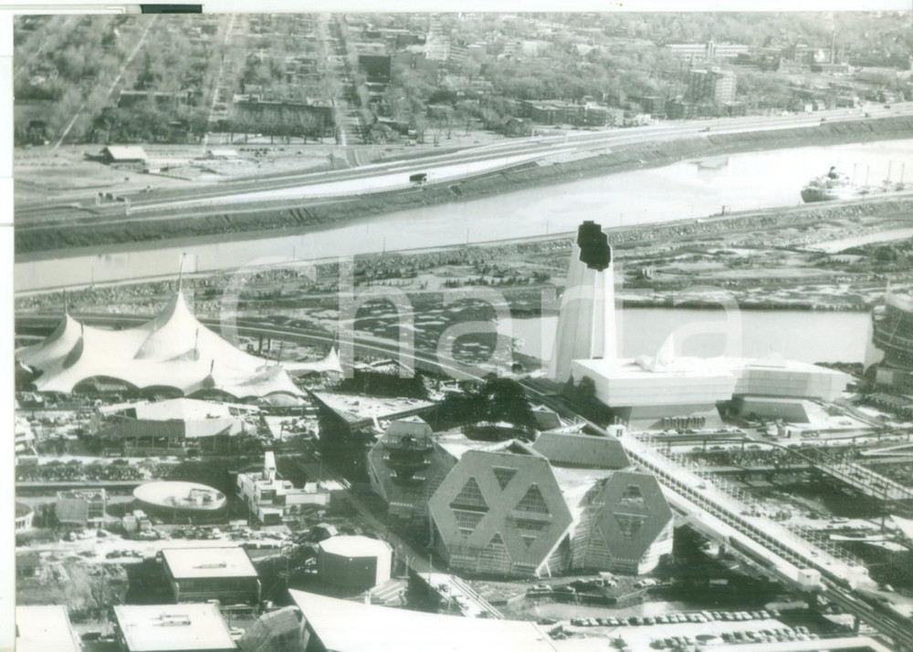 Fotografia d epoca originale 1967 EXPO MONTREAL Padiglioni cecoslovacco  italiano  tedesco  inglese Foto 1