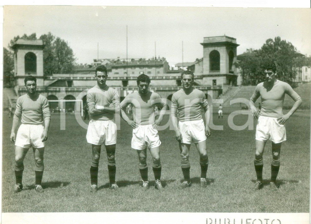 Fotografia d epoca originale 1953 MILANO CALCIO NAZIONALE Egisto PANDOLFINI Carlo GALLI Arcadio VENTURI 1