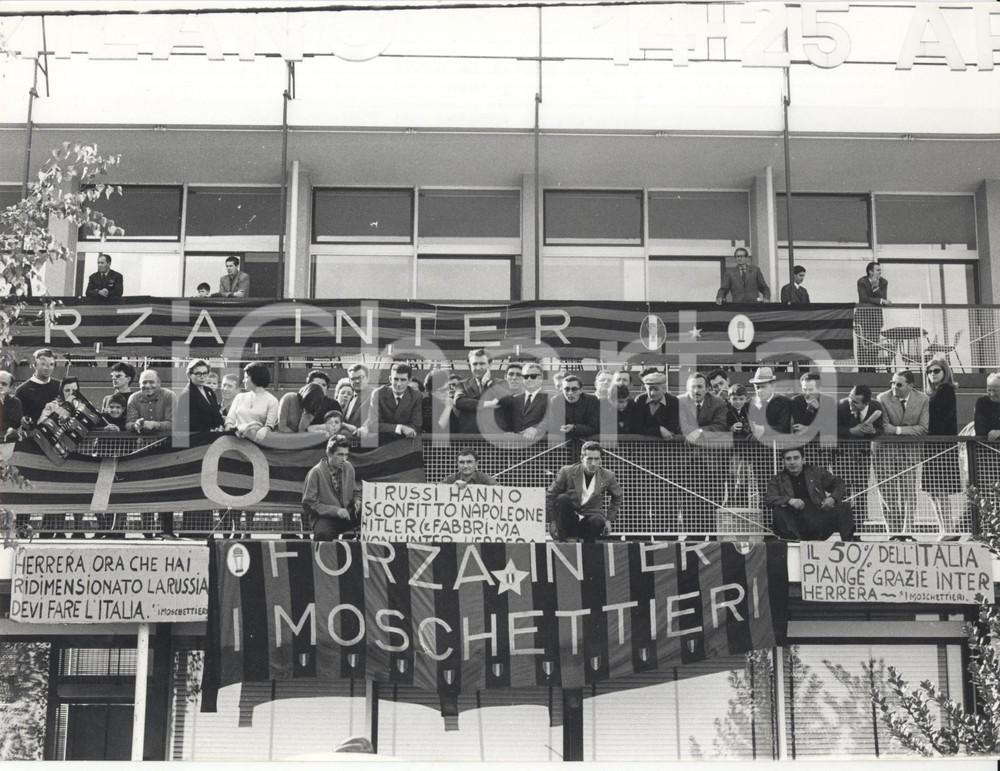 Fotografia d epoca originale 1966 CALCIO Qualificazioni UEFA COPPA DEI CAMPIONI  Moschettieri neroazzurri 1