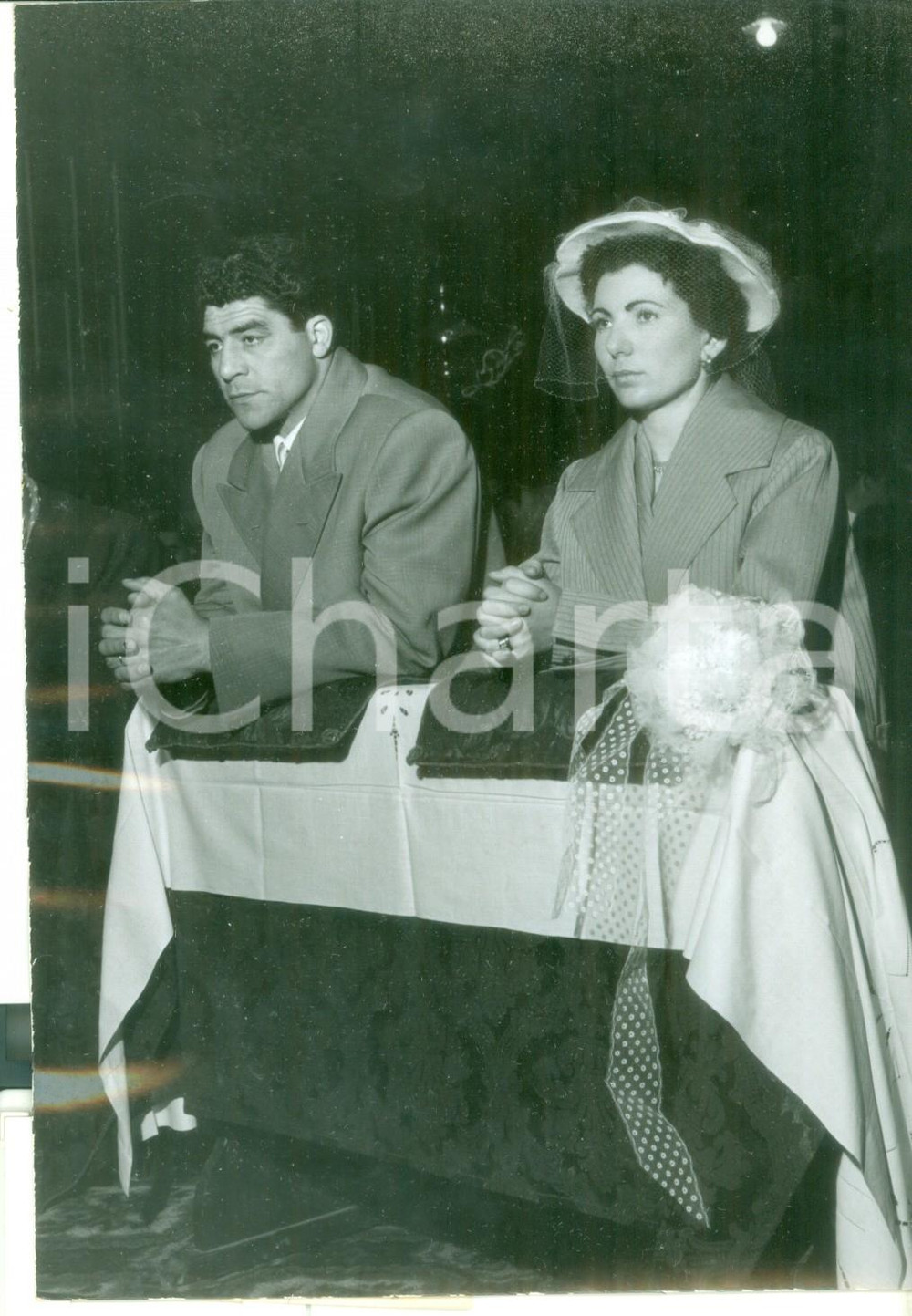 Fotografia d epoca originale 1956 PIEVE DI CENTO Matrimonio tra Franco CAVICCHI e Anna GOTTI Foto 13x18 1