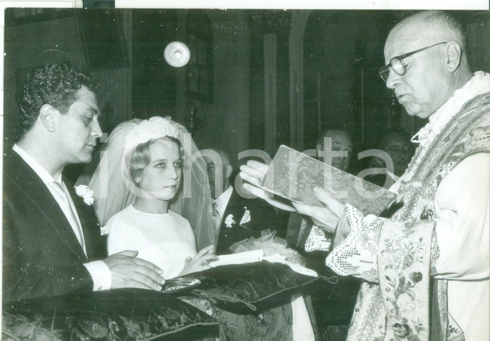 Fotografia d epoca originale 1960 ca VESCOVANA Matrimonio Carla NANI MOCENIGO e Franco ENRIQUEZ Foto 18x13 1