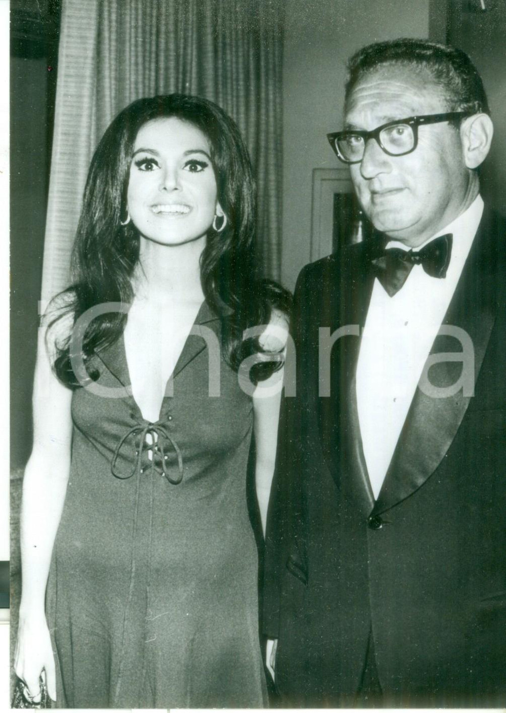 Fotografia d epoca originale 1971 CALIFORNIA Omaggio a Oscar HAMMERSTEIN II  Henry KISSINGER e Marlo THOMAS 1