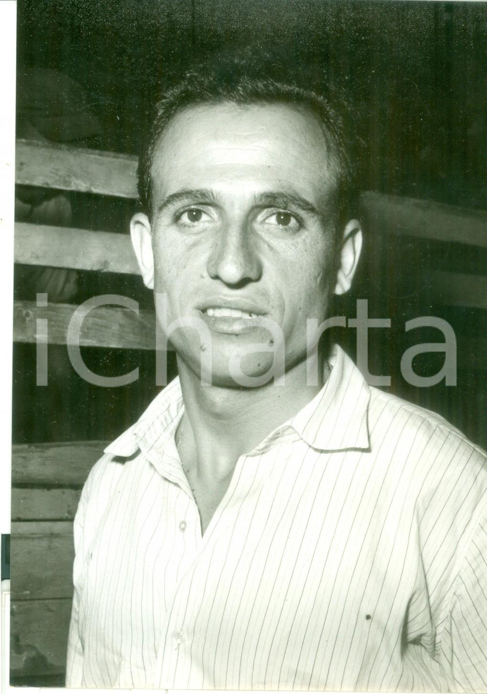 Fotografia d epoca originale 1960 ca CICLISMO  Ritratto del campione Ercole BALDINI  Foto 13x18 cm 1