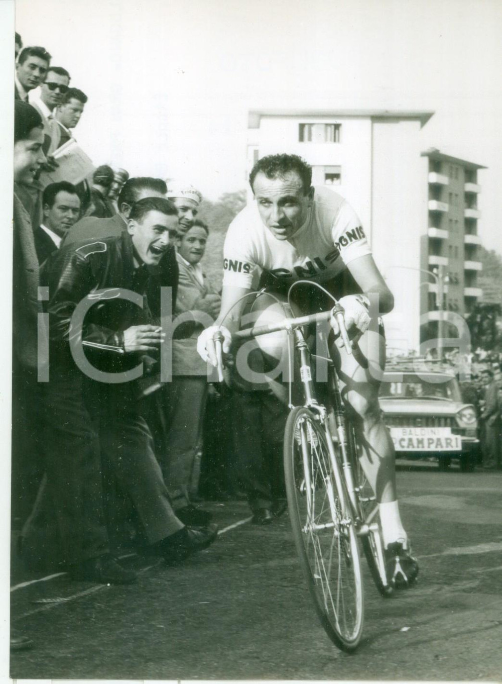 Fotografia d epoca originale 1959 LUGANO  CICLISMO Gran Premio CAMPARI a Cronometro  Ercole BALDINI Foto 1