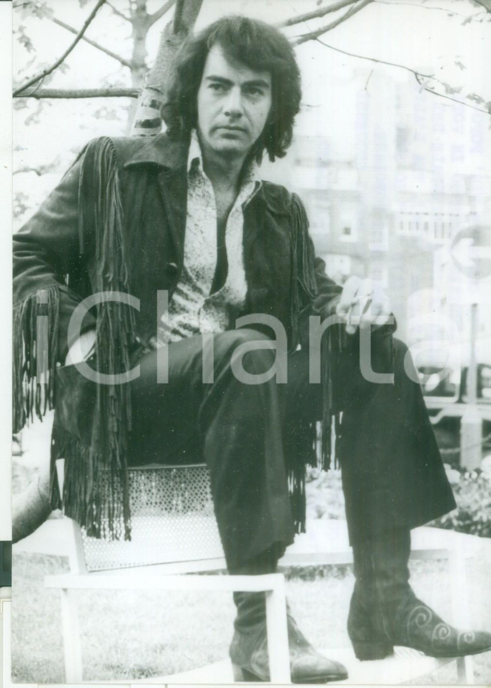 Fotografia d epoca originale 1971 NEW YORK Ritratto del cantante statunitense Neil DIAMOND  Foto 13x18 1