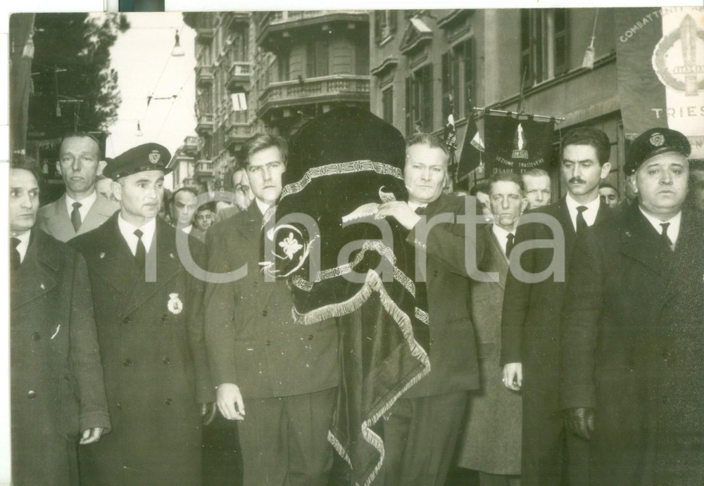 Fotografia d epoca originale 1956 ROMA Funerali dell ex gerarca Renato RICCI  Il corteo  Foto 18x13 1