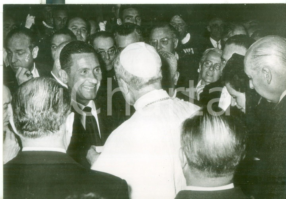 Fotografia d epoca originale 1955 ROMA SAN PIETRO Papa PIO XII riceve delegati industria cinematografica 1