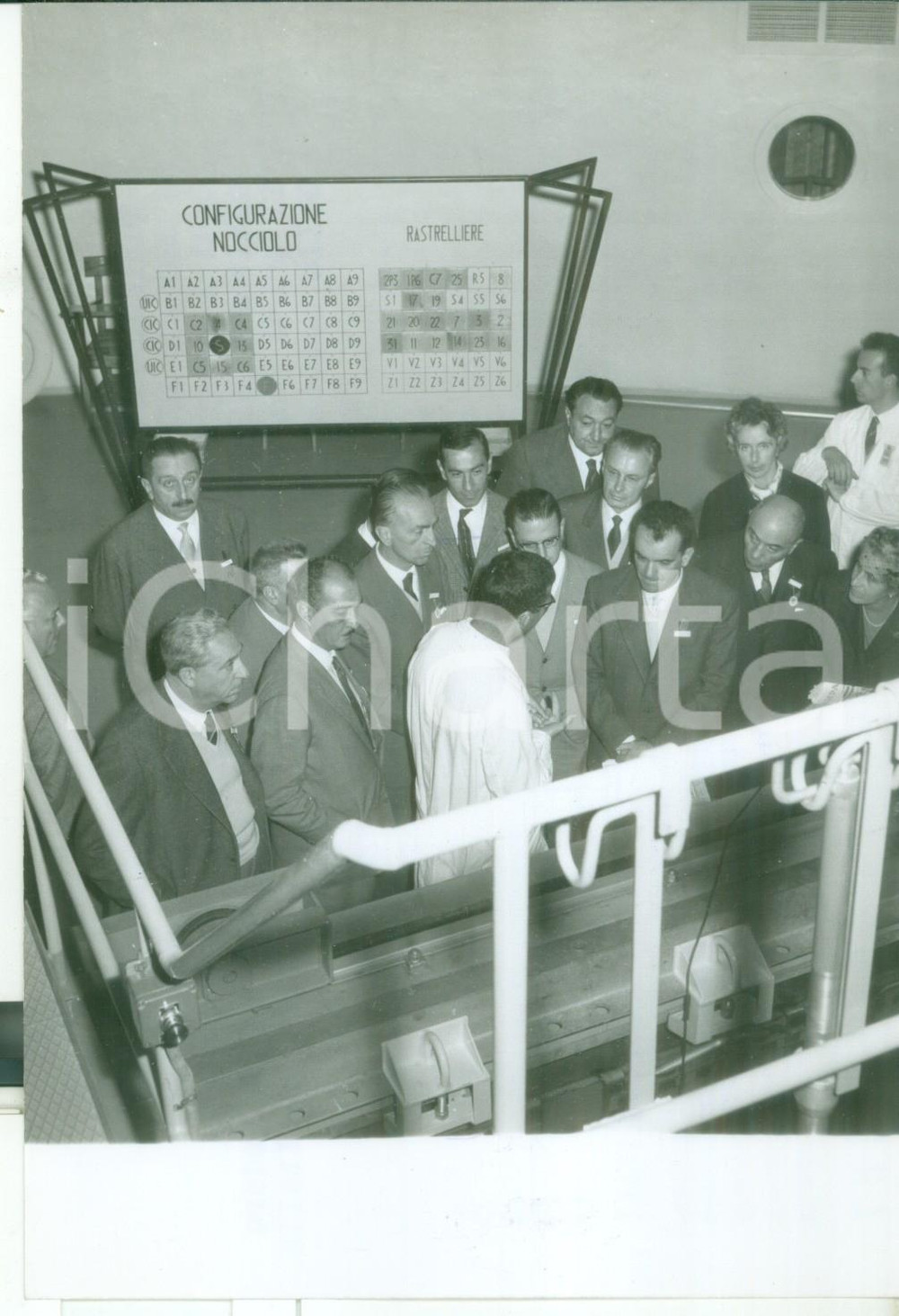 Fotografia d epoca originale 1959 SALUGGIA Convegno Grandi Motori  Visita a reattore nucleare SORIN  Foto 1