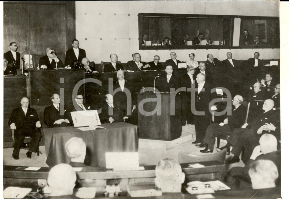 Fotografia d epoca originale 1959 STRASBORG DixiÃ¨me anniversaire du Conseil d Europe  Photo 18x13 cm 1