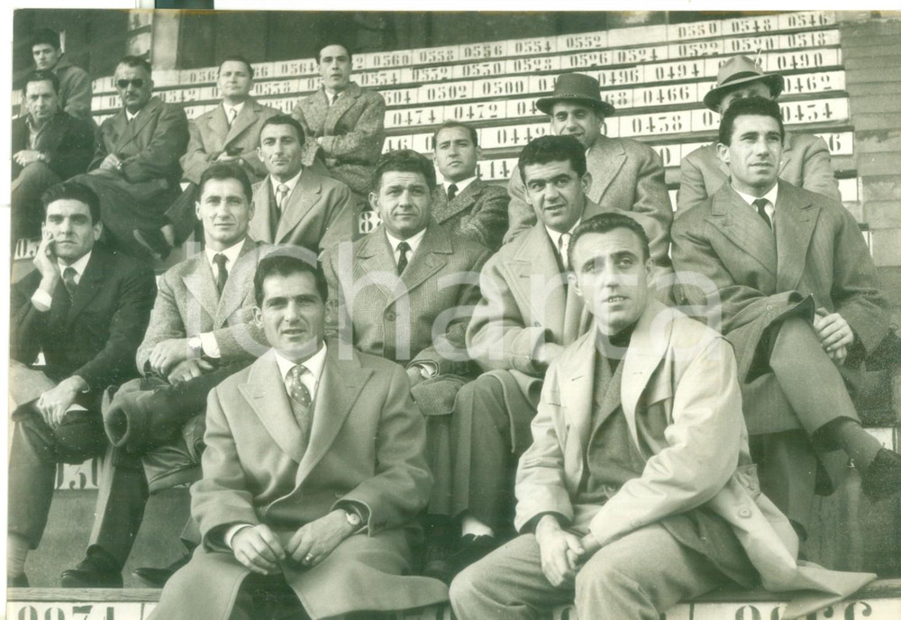 1956 BERGAMO Giuseppe CHIAPPELLA osserva NAZIONALE sperimentale in allenamento