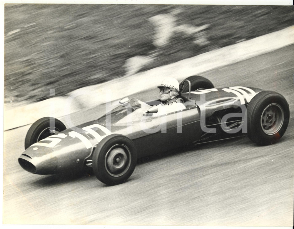 Fotografia d epoca originale 1962 Autodromo di MONZA Coppa Junior F1  Corrado MANFREDINI su WAINER FORD 1