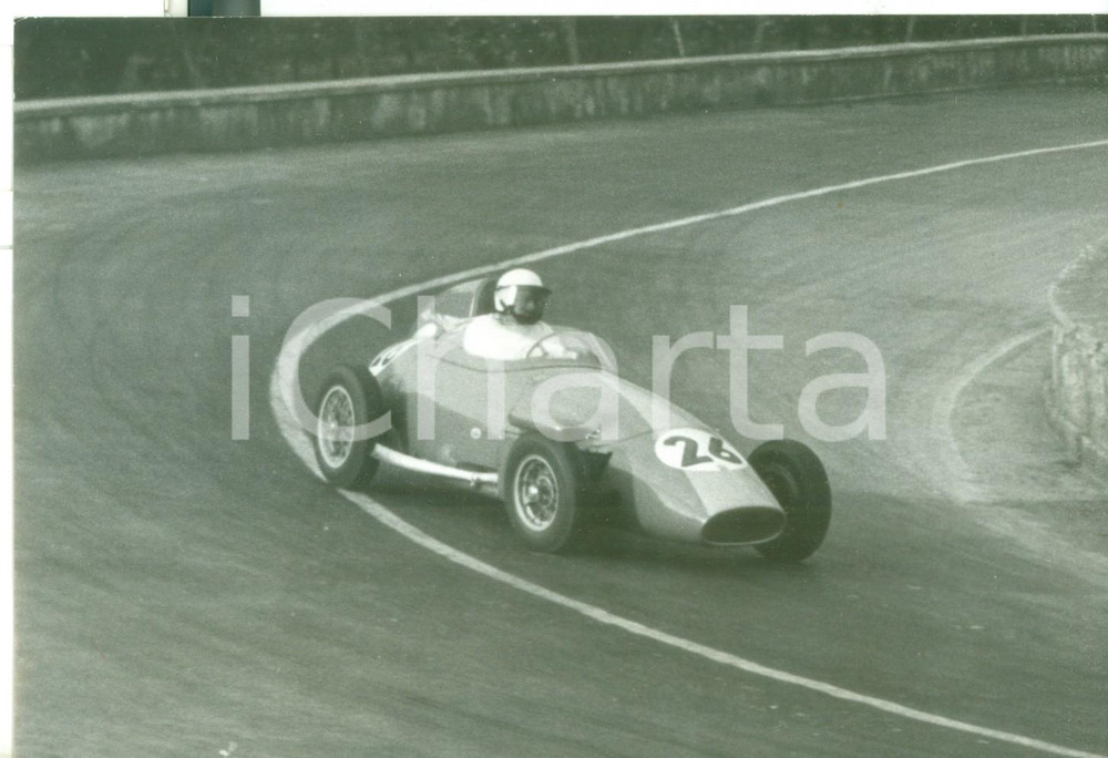 Fotografia d epoca originale 1958 SIRACUSA Formula Junior  Coppa d Oro  Gastone ZANAROTTI su STANGUELLINI 1