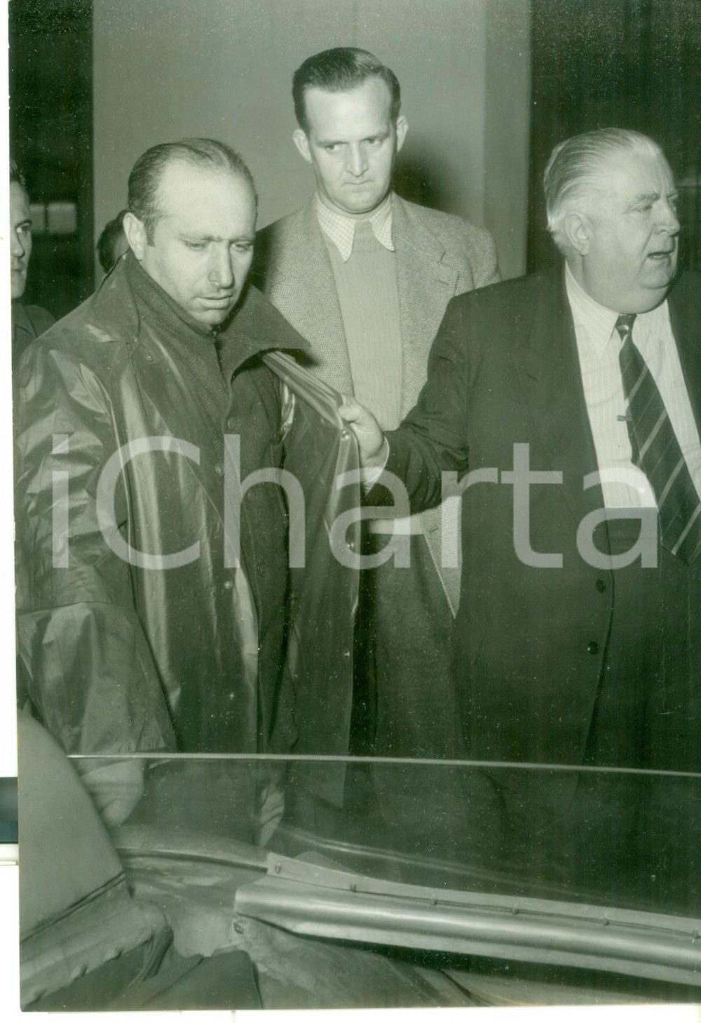 1955 BRESCIA Scuderia MERCEDES - Manuel FANGIO e Alfred NEUBAUER *Foto 13x18