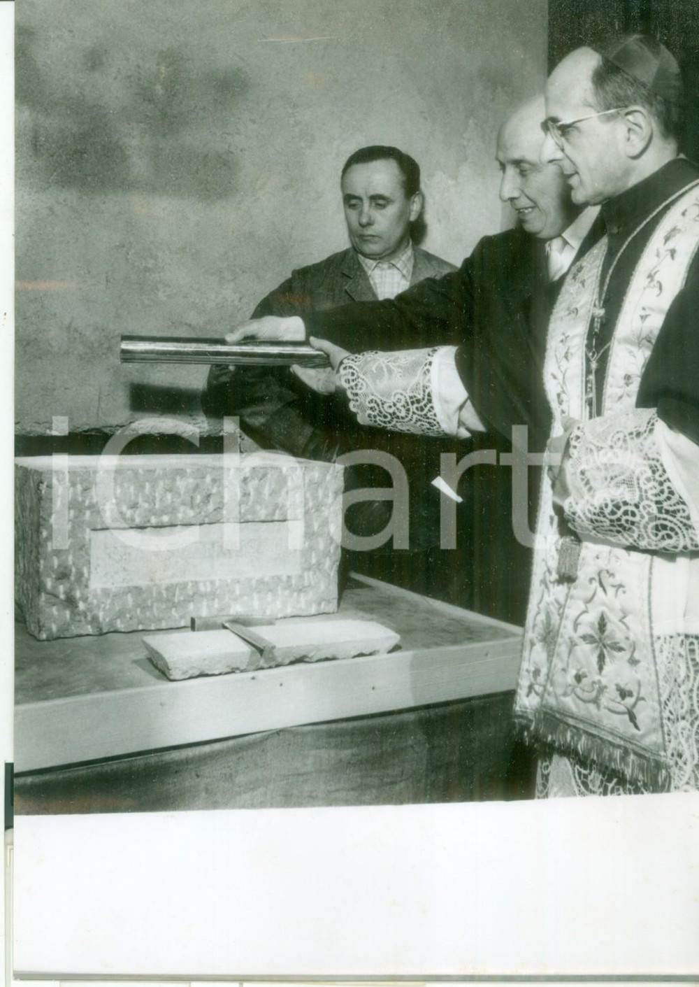 1956 MILANO 5° Centenario Ospedale Maggiore - Mons. Giovanni MONTINI *Foto 13x18