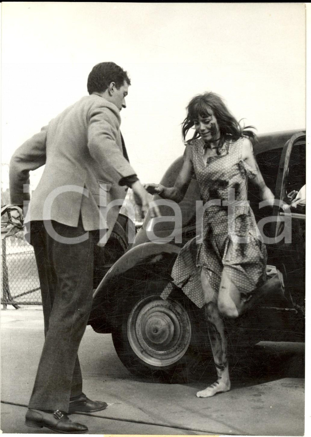 Fotografia d epoca originale 1961 CINEMA Film La Gamberge / The Dance FranÃ§oise DORLEAC sul set  Foto 1