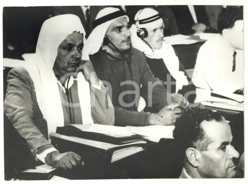 Fotografia d epoca originale 1971 TEL AVIV ISRAELE Deputati drusi e arabi durante seduta Knesset Foto 1