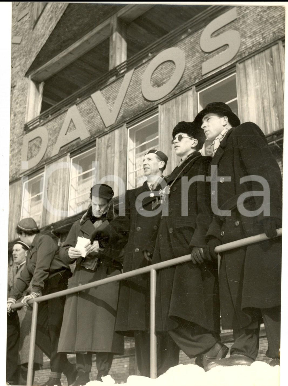 Fotografia d epoca originale 1954 DAVOS URSS Pattinaggio  Boris SHILKOV Evgenij GRISIN Oleg GONCHARENKO 1