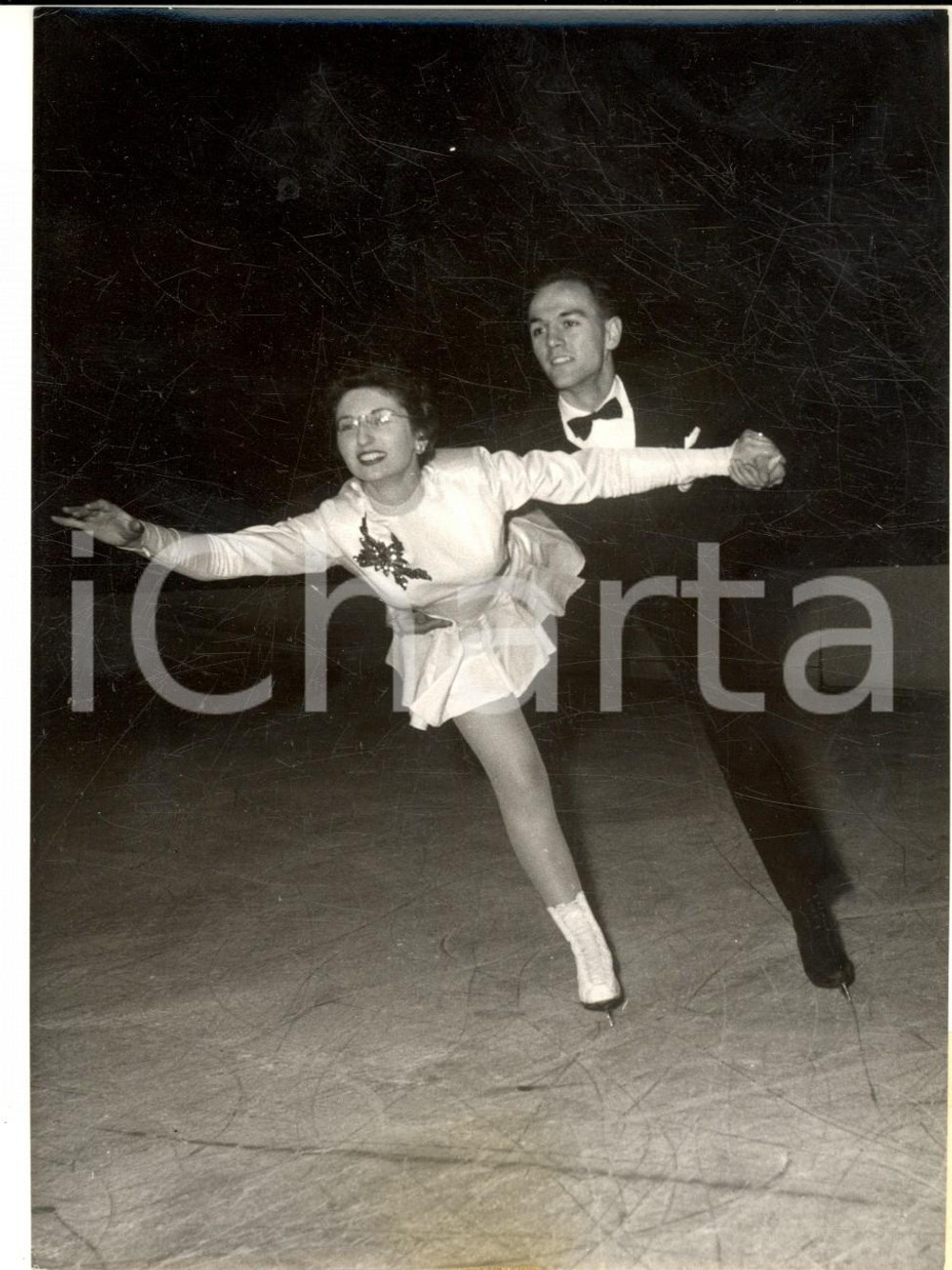 1956 PARIS Danza su ghiaccio - I campioni Pamela WEIGHT Paul THOMAS *Foto