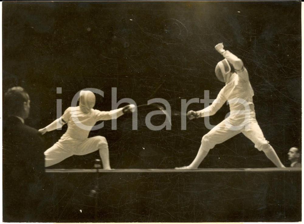 1957 PARIS Mondiali SCHERMA - FIORETTO - Christian D'ORIOLA vs Luigi CARPANEDA