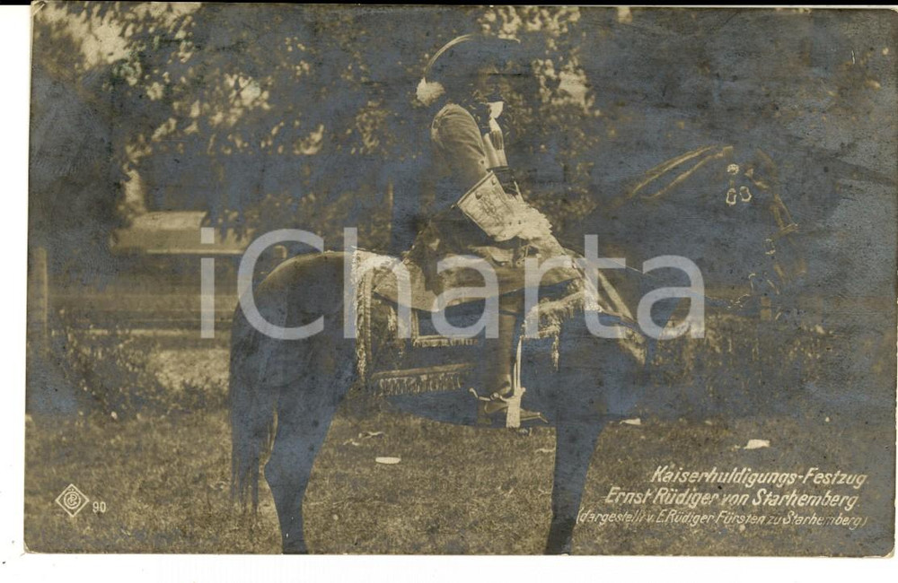 Cartolina originale da collezione 1910 ca WIEN KaiserhuldigungsFestzug Ernst RUDIGER VON STARHEMBERG  Postkarte 1