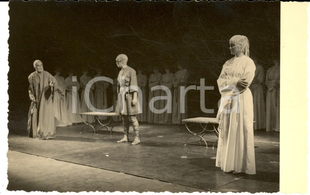 Cartolina originale da collezione 1930 ca INNSBRUCK TEATRO CLASSICO Scena drammatica  Foto cartolina RARA 1