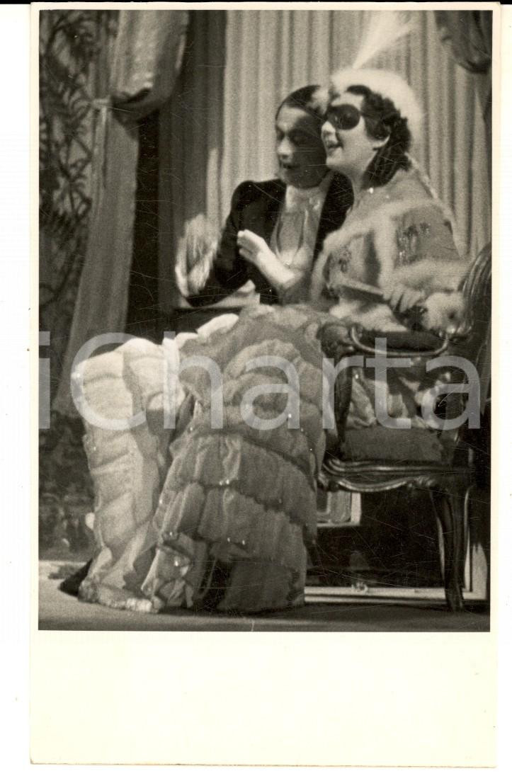 Cartolina originale da collezione 1930 ca GERMANIA TEATRO Coppia di attori in maschera  Foto cartolina VINTAGE 1
