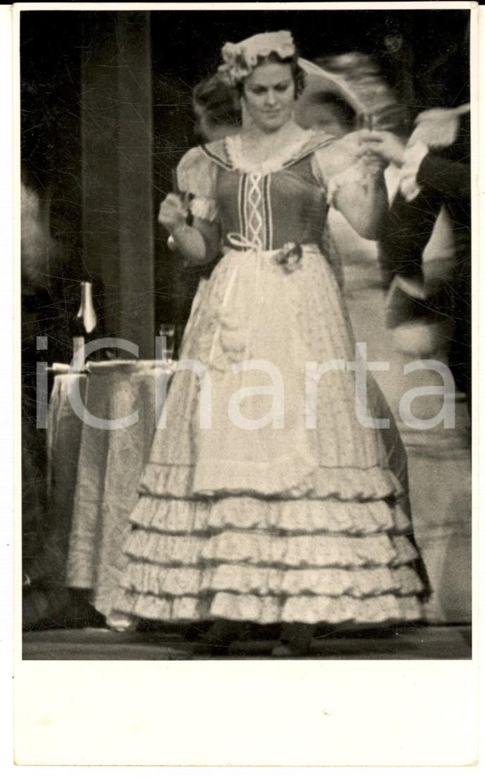 1930 ca GERMANIA TEATRO Scena di danza in costume - Foto cartolina VINTAGE