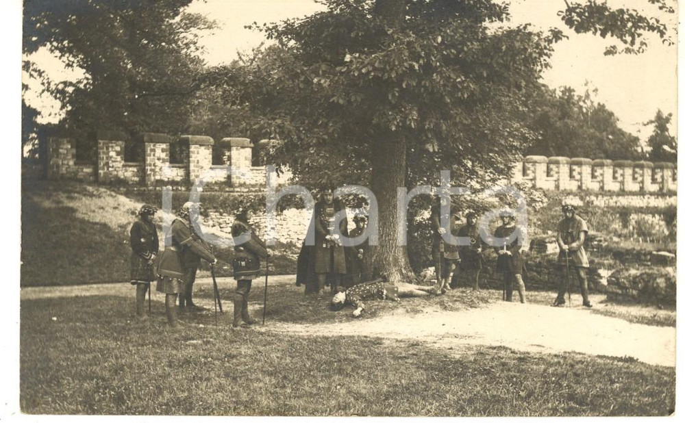 Cartolina originale da collezione 1924 SAALBURG Festival TEATRO  Morte di un guerriero  Foto cartolina RARA 1