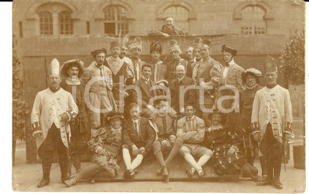 Fotografia d epoca originale 1920 ca GERMANIA Teatro amatoriale  Attori in costume storico  Foto CURIOSA 1