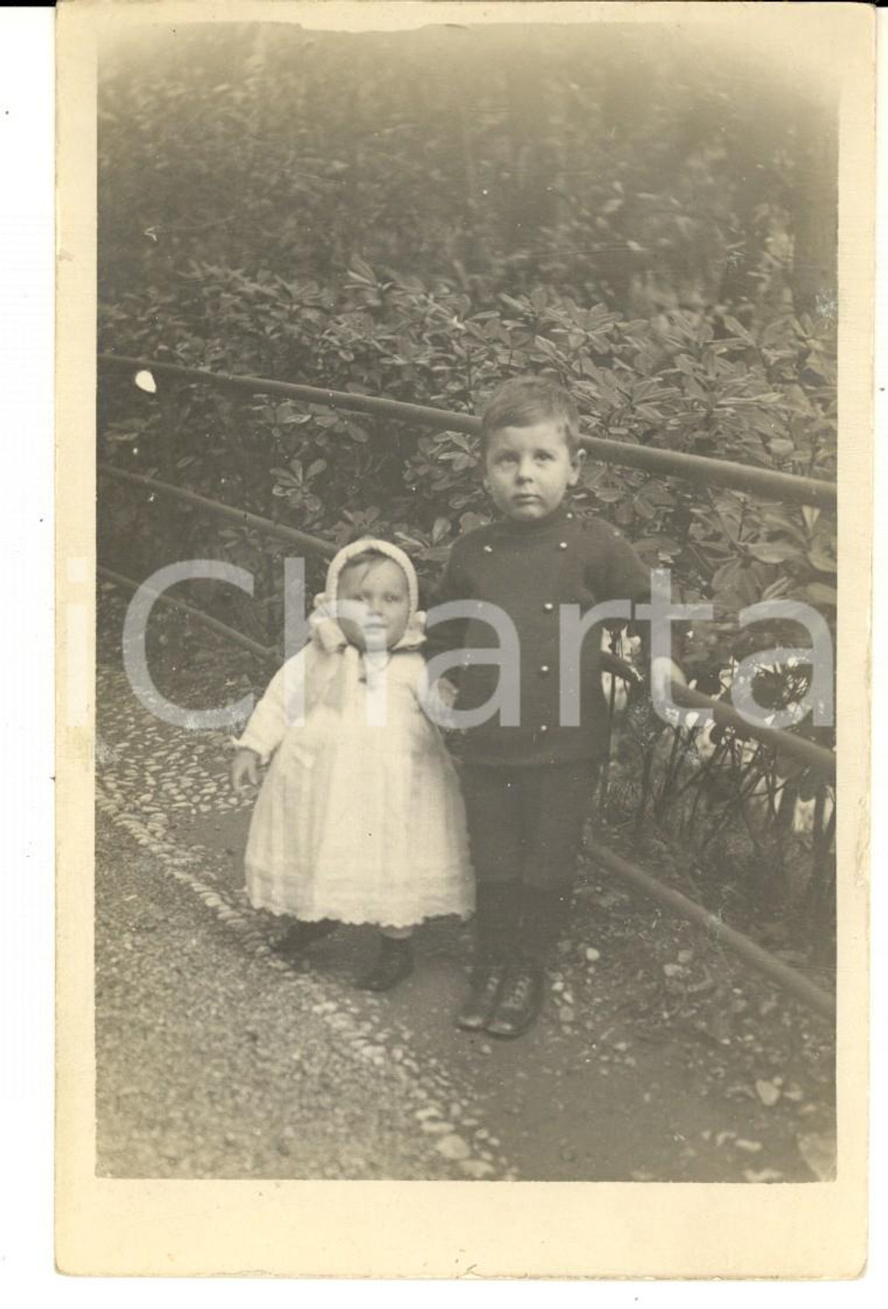 Cartolina originale da collezione 1911 GERMANIA NATALE Ritratto di due fratellini  Foto cartolina  VINTAGE 1