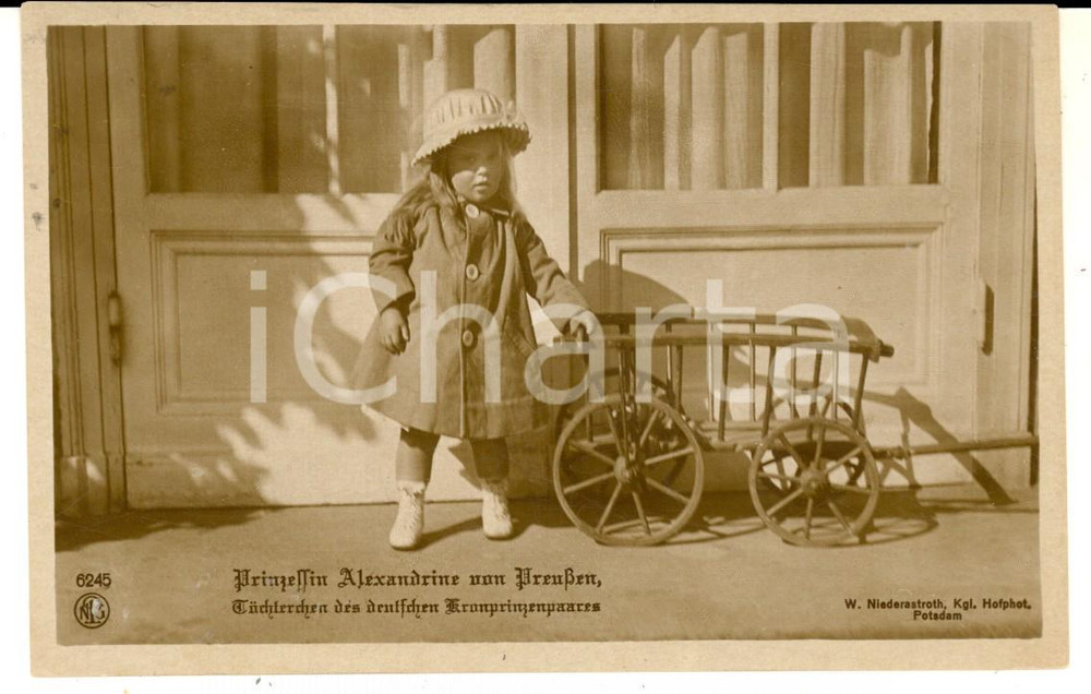 Cartolina originale da collezione 1917 GERMANY Prinzessin Alexandrine von PreuÃŸen TÃ¶chterchen VINTAGE Postcard 1