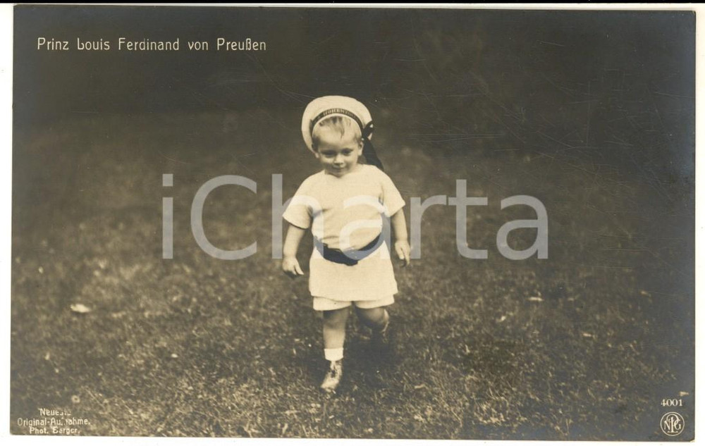 Cartolina originale da collezione 1909 GERMANY Prinz Louis Ferdinand von PreuÃŸen  Kind Postcard 1