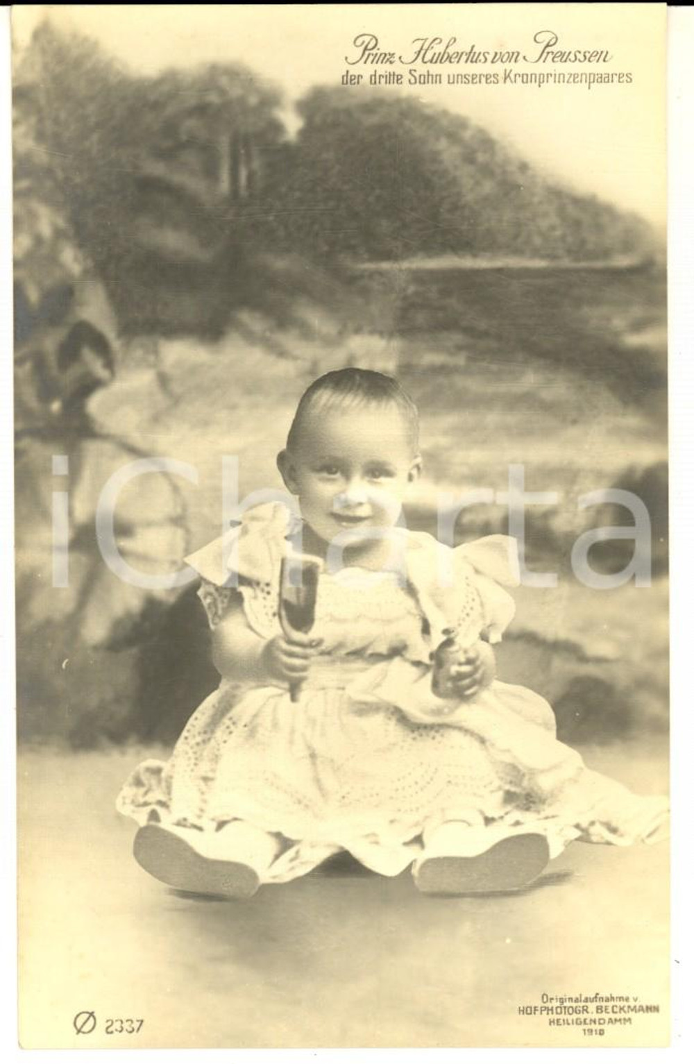 Cartolina originale da collezione 1910 GERMANY Prinz Hubertus VON PREUSSEN der dritte Sohn  VINTAGE Postcard 1