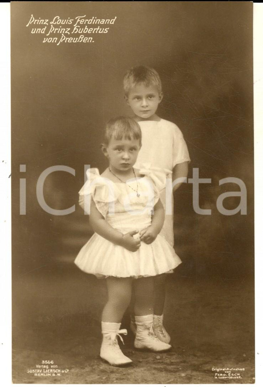 1910 ca GERMANY Prinz Louis Ferdinand und Prinz Hubertus von Preußen -  Postcard