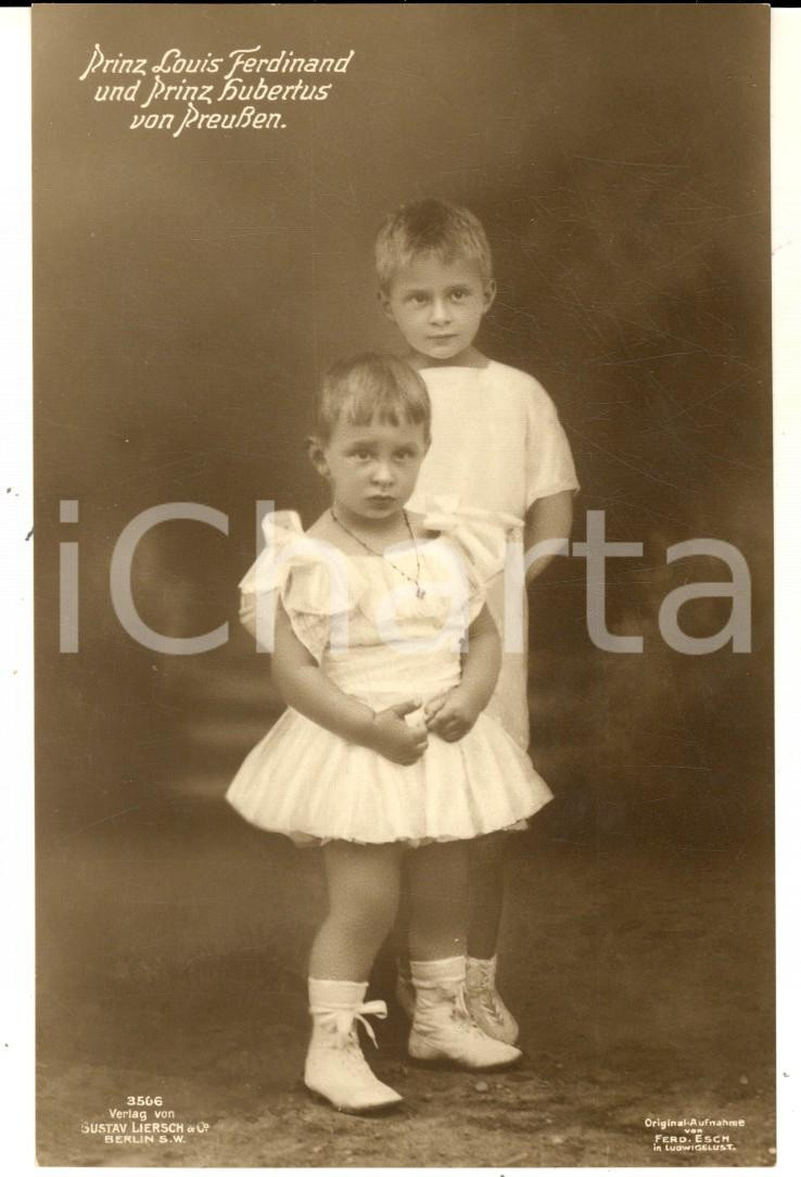 Cartolina originale da collezione 1910 ca GERMANY Prinz Louis Ferdinand und Prinz Hubertus von Preußen  Postcard 1