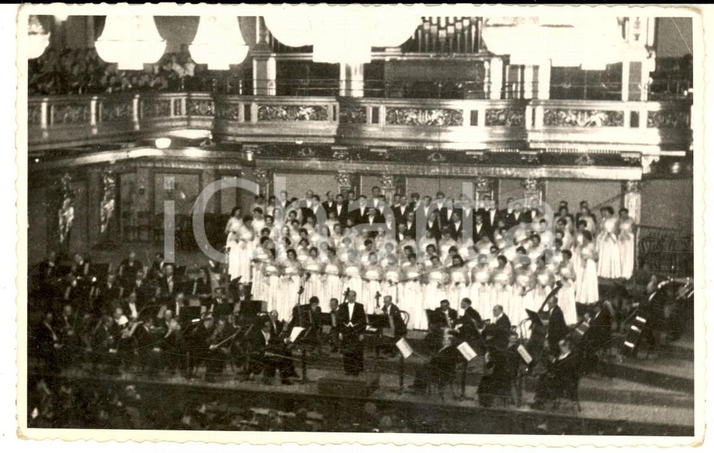 Fotografia d epoca originale 1940 ca GERMANIA MUSICA CLASSICA  Corale in concerto  Foto cartolina VINTAGE 1