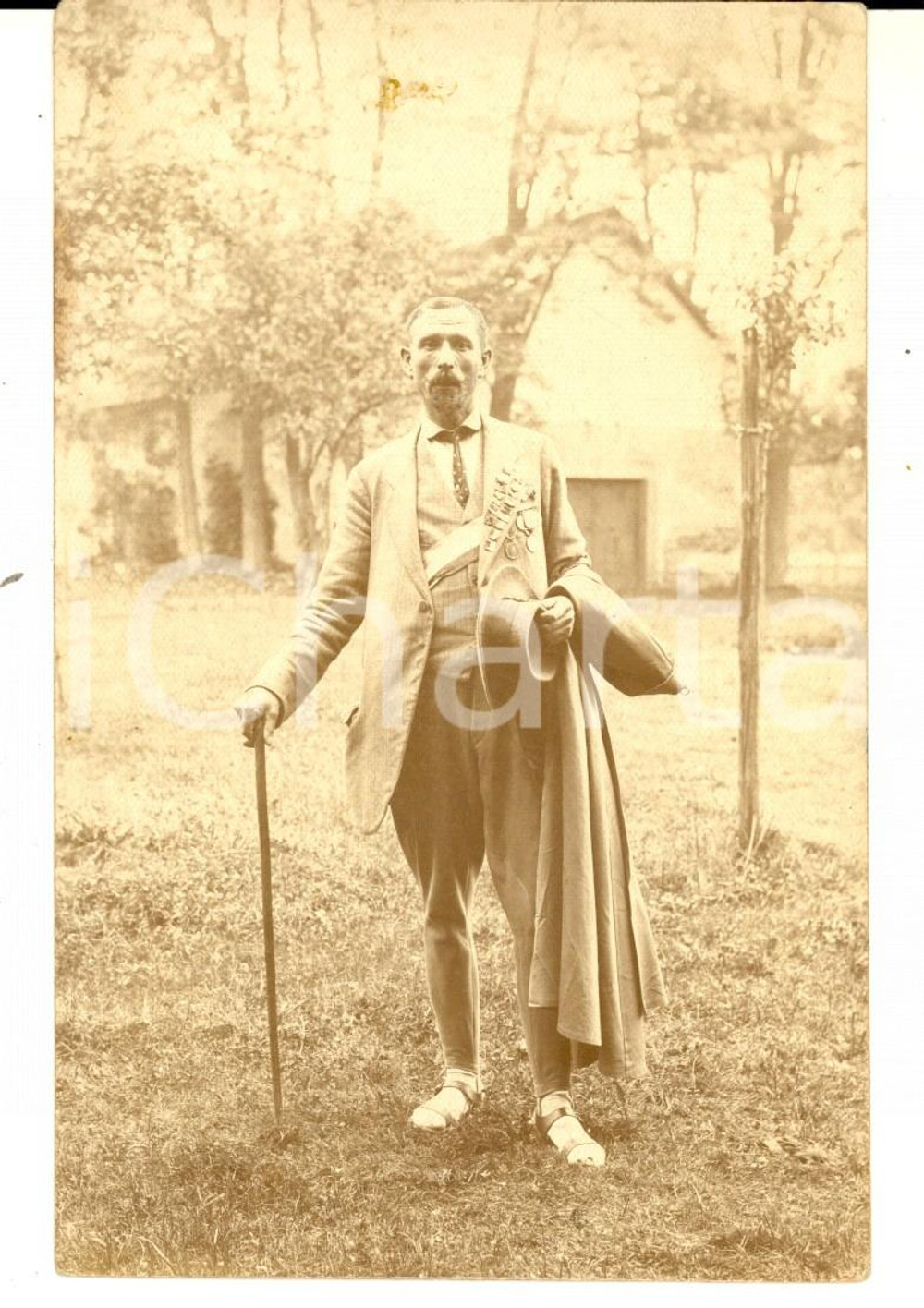 Cartolina originale da collezione 1915 ca BURGLINSTER Peter KONIG viaggiatore a piedi per il mondo  Cartolina 1