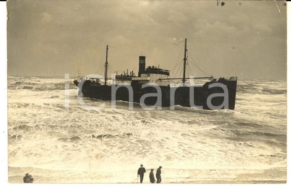 Cartolina originale da collezione 1922 HOLLAND Heinrich PODEUS cargo ship  ANIMATED VINTAGE postcard 1