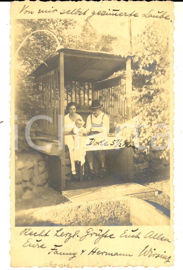 Fotografia d epoca originale 1931 SAARBRUCKEN Fanny and Hermann WIRZING in giardino  Foto cartolina VINTAGE 1