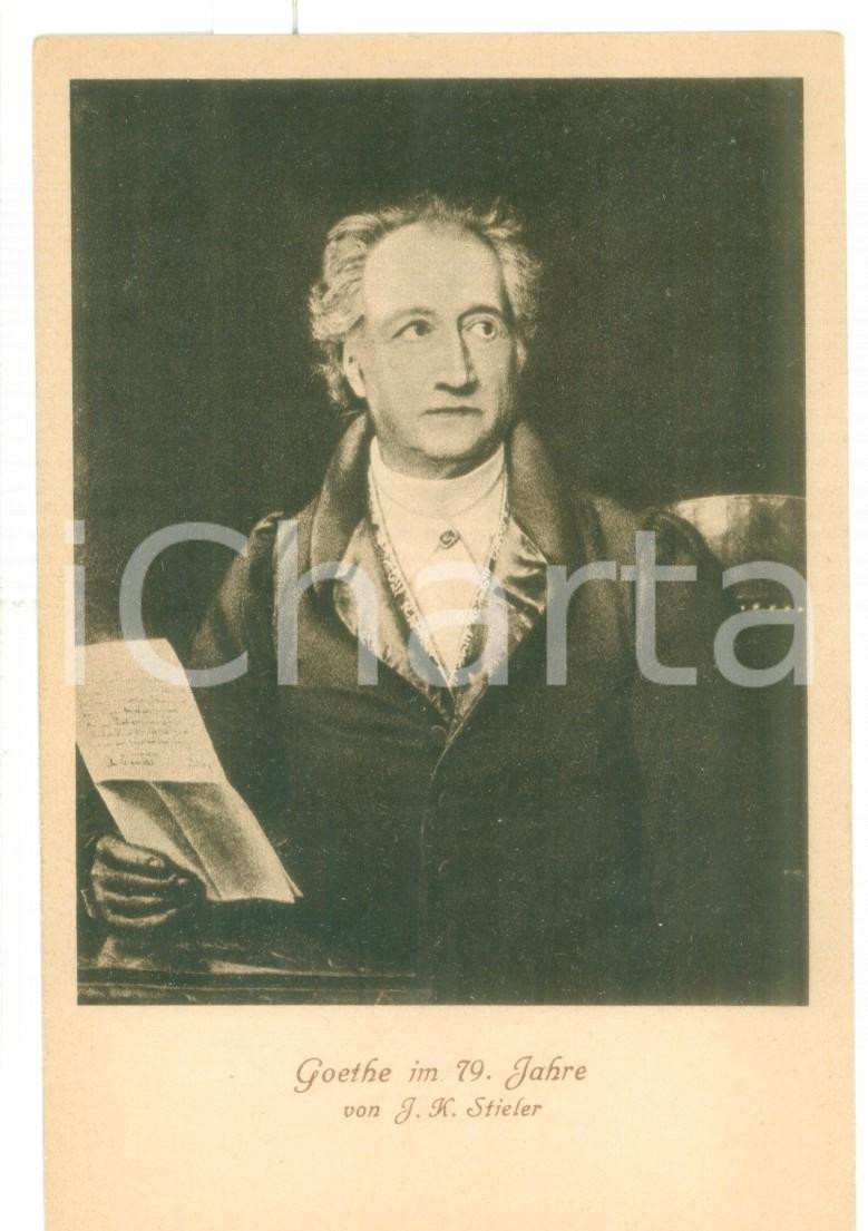 Cartolina originale da collezione 1910 ca ARTE Ritratto Wolfgang GOETHE di Joseph K. STIELER Vintage postcard 1