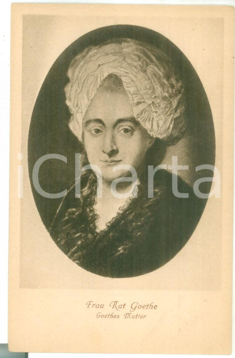 Cartolina originale da collezione 1910 ca ARTE Ritratto di Katharina Elisabeth GOETHE Cartolina vintage 1