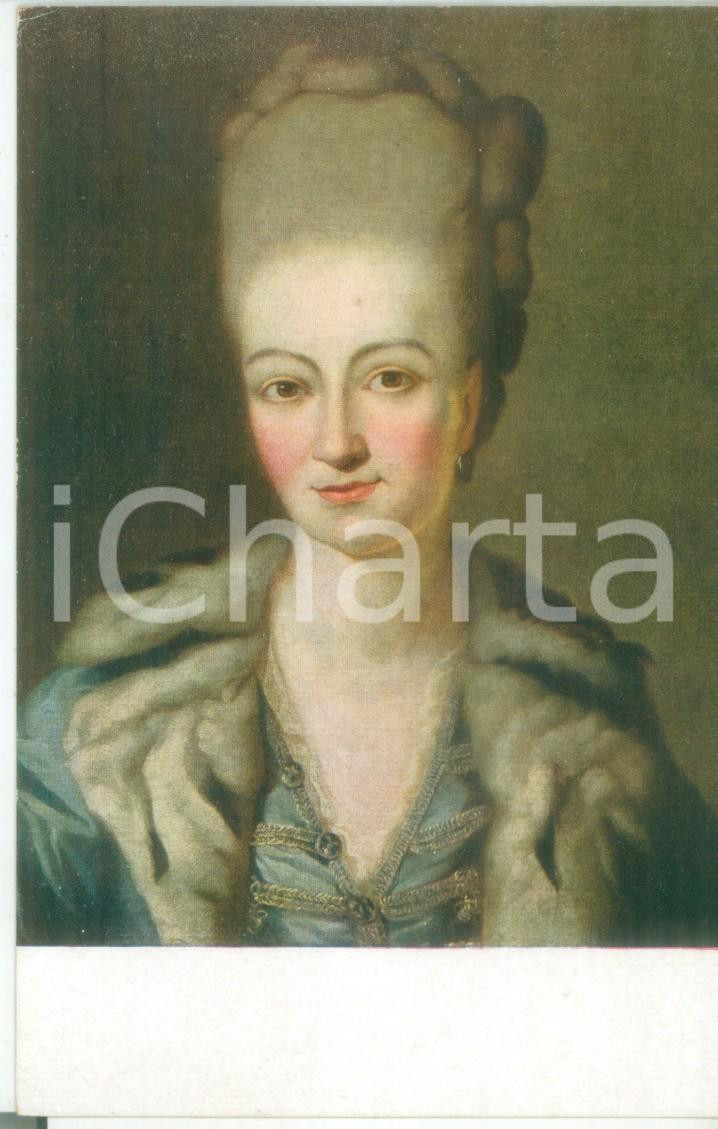 Cartolina originale da collezione 1910 ca ARTE Ritratto Anna Katharina SCHONKOPF di Anton GRAFF Vintage postcard 1